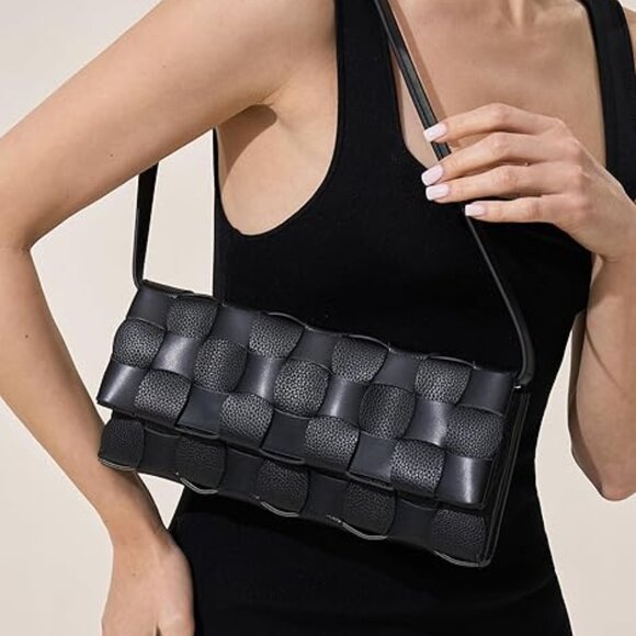 Neiman Marcus Handbags - Neiman Marcus Chunli Black Woven Evening Bag